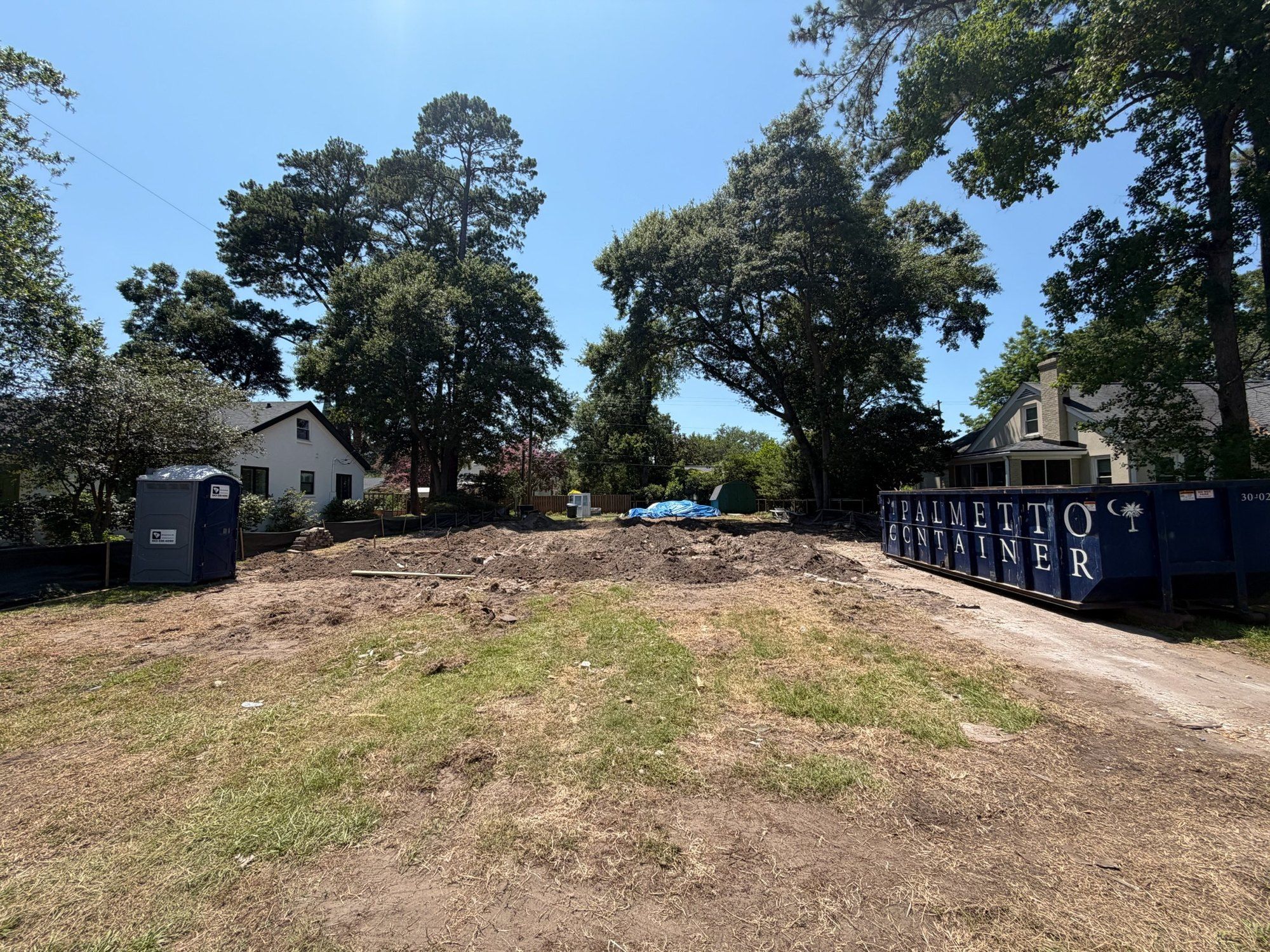 Cleared lot ready for the new foundation